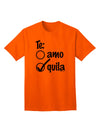 TooLoud presents the exquisite Tequila Checkmark Design Adult T-Shirt-Mens T-shirts-TooLoud-Orange-Small-Davson Sales