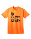 TooLoud presents the exquisite Tequila Checkmark Design Adult T-Shirt-Mens T-shirts-TooLoud-Neon-Orange-Small-Davson Sales