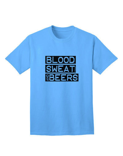 TooLoud's Blood Sweat and Beers Design Adult T-Shirt: A Must-Have for Fashionable Individuals-Mens T-shirts-TooLoud-Aquatic-Blue-Small-Davson Sales