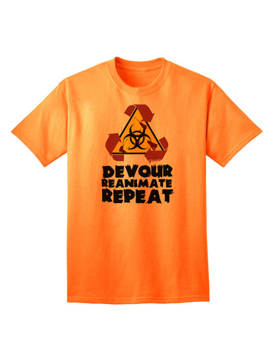 TooLoud's Devour Reanimate Repeat Adult T-Shirt: A Must-Have for Ecommerce Enthusiasts-Mens T-shirts-TooLoud-Neon-Orange-Small-Davson Sales