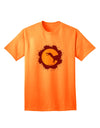 TooLoud's Dinosaur Silhouette Splatter Design Adult T-Shirt: A Perfect Blend of Style and Creativity for Fashion Enthusiasts-Mens T-shirts-TooLoud-Neon-Orange-Small-Davson Sales