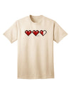 TooLoud's Exquisite Collection: Couples Pixel Heart Life Bar - Left Adult T-Shirt-Mens T-shirts-TooLoud-Natural-Small-Davson Sales