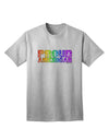 TooLoud's Exquisite Proud American Rainbow Text Adult T-Shirt-Mens T-shirts-TooLoud-AshGray-Small-Davson Sales