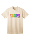 TooLoud's Exquisite Proud American Rainbow Text Adult T-Shirt-Mens T-shirts-TooLoud-Natural-Small-Davson Sales