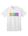 TooLoud's Exquisite Proud American Rainbow Text Adult T-Shirt-Mens T-shirts-TooLoud-White-Small-Davson Sales