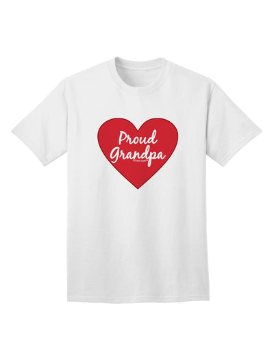 TooLoud's Exquisite Proud Grandpa Heart Adult T-Shirt-Mens T-shirts-TooLoud-White-Small-Davson Sales