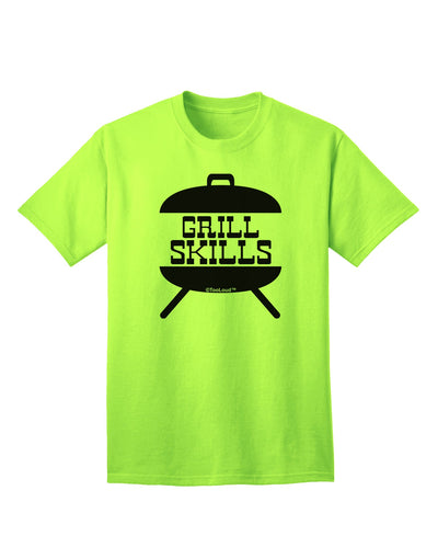 TooLoud's Grill Skills Grill Design Adult T-Shirt: A Must-Have for Grill Enthusiasts-Mens T-shirts-TooLoud-Neon-Green-Small-Davson Sales