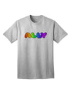 TooLoud's LGBT Ally Rainbow Text Adult T-Shirt: A Vibrant Expression of Support for the LGBTQ+ Community-Mens T-shirts-TooLoud-AshGray-Small-Davson Sales