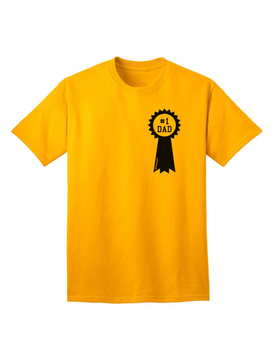 Top-Rated Father's Day Award Ribbon Adult T-Shirt-Mens T-shirts-TooLoud-Gold-Small-Davson Sales