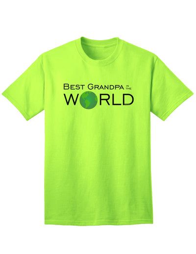 Top-rated Adult T-Shirt Celebrating the World's Greatest Grandfather-Mens T-shirts-TooLoud-Neon-Green-Small-Davson Sales