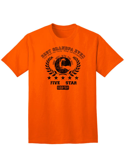 Top-rated Distressed Collegiate Adult T-Shirt - Ideal Gift for Grandfathers-Mens T-shirts-TooLoud-Orange-Small-Davson Sales