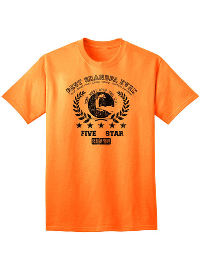 Top-rated Distressed Collegiate Adult T-Shirt - Ideal Gift for Grandfathers-Mens T-shirts-TooLoud-Neon-Orange-Small-Davson Sales