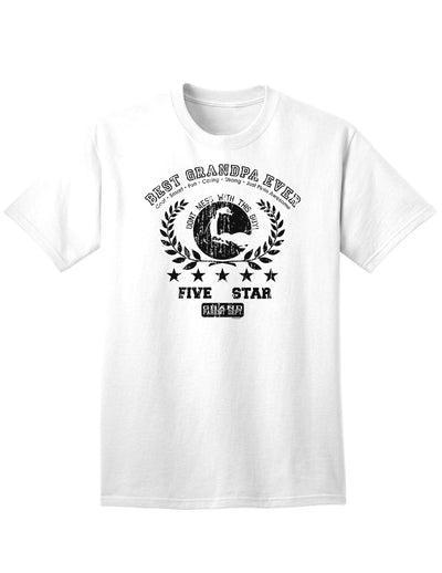 Top-rated Distressed Collegiate Adult T-Shirt - Ideal Gift for Grandfathers-Mens T-shirts-TooLoud-White-Small-Davson Sales