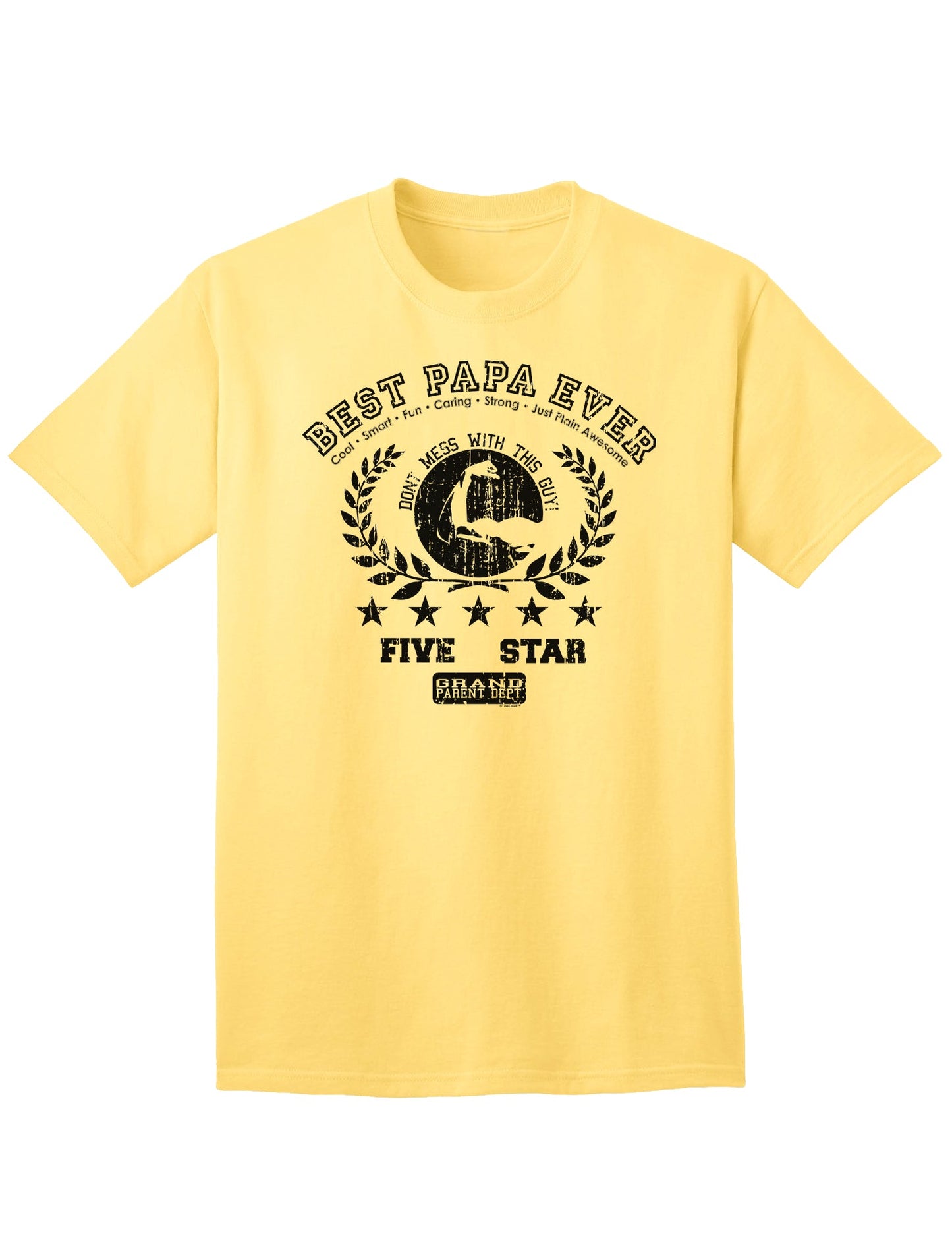 Top-rated Distressed Collegiate Adult T-Shirt for the Best Fathers-Mens T-shirts-TooLoud-Yellow-Small-Davson Sales