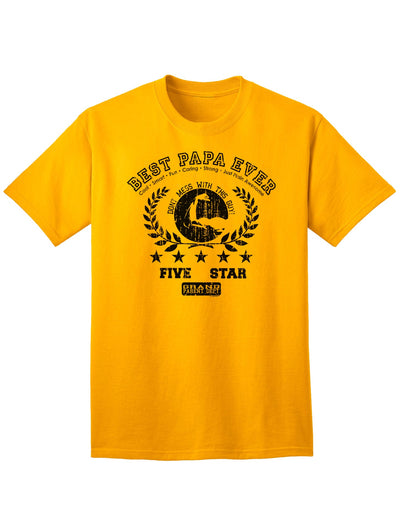 Top-rated Distressed Collegiate Adult T-Shirt for the Best Fathers-Mens T-shirts-TooLoud-Gold-Small-Davson Sales