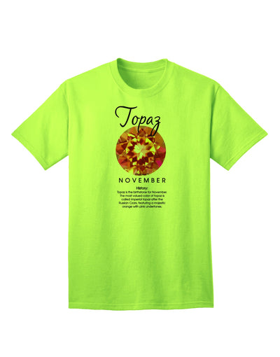 Topaz Birthstone Adult T-Shirt - A Captivating Addition to Your Wardrobe by TooLoud-Mens T-shirts-TooLoud-Neon-Green-Small-Davson Sales