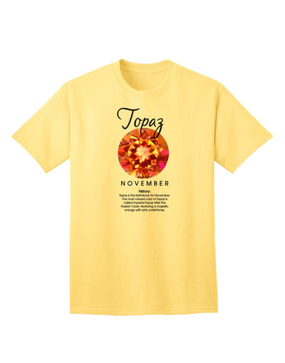 Topaz Birthstone Adult T-Shirt - A Captivating Addition to Your Wardrobe by TooLoud-Mens T-shirts-TooLoud-Yellow-Small-Davson Sales