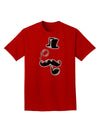 Tophat Mustache Pipe and Monocle Adult Dark T-Shirt-Mens T-Shirt-TooLoud-Red-Small-Davson Sales