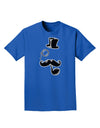 Tophat Mustache Pipe and Monocle Adult Dark T-Shirt-Mens T-Shirt-TooLoud-Royal-Blue-Small-Davson Sales