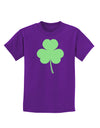 Traditional Irish Shamrock Childrens Dark T-Shirt-Childrens T-Shirt-TooLoud-Purple-X-Small-Davson Sales