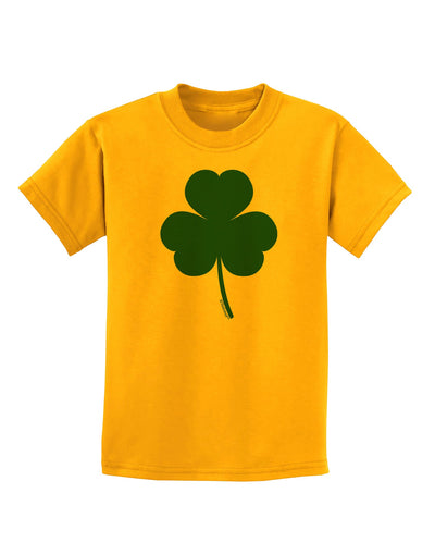 Traditional Irish Shamrock Childrens T-Shirt-Childrens T-Shirt-TooLoud-Gold-X-Small-Davson Sales