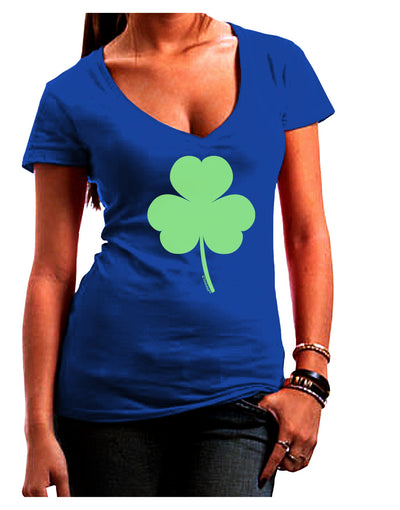 Traditional Irish Shamrock Juniors V-Neck Dark T-Shirt-Womens V-Neck T-Shirts-TooLoud-Royal-Blue-Juniors Fitted Small-Davson Sales