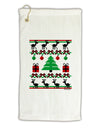 Tree with Gifts Ugly Christmas Sweater Micro Terry Gromet Golf Towel 16 x 25 inch-Golf Towel-TooLoud-White-Davson Sales