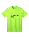 Trendy and Playful: TooLoud's Funcle - Fun Uncle Adult T-Shirt-Mens T-shirts-TooLoud-Neon-Green-Small-Davson Sales