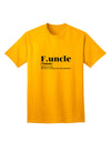 Trendy and Playful: TooLoud's Funcle - Fun Uncle Adult T-Shirt-Mens T-shirts-TooLoud-Gold-Small-Davson Sales