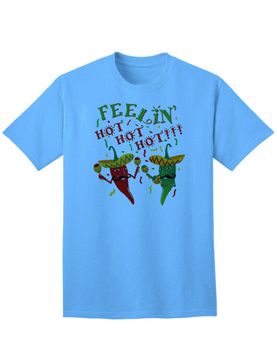 Trendy and Stylish Feelin Hot Hot Hot Chili Peppers Adult T-Shirt for a Fashionable Look-Mens T-shirts-TooLoud-Aquatic-Blue-Small-Davson Sales