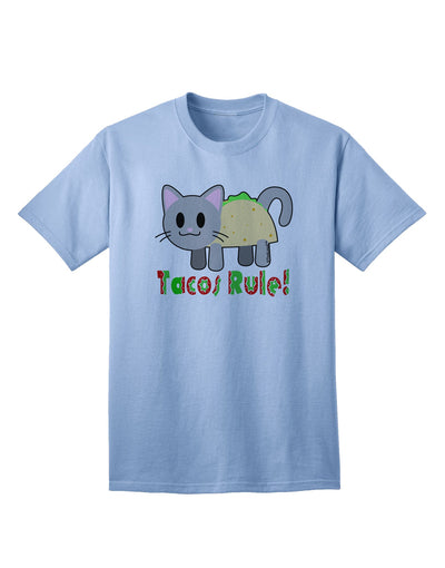 Trendy and Stylish Taco Cat Design Adult T-Shirt by TooLoud-Mens T-shirts-TooLoud-Light-Blue-Small-Davson Sales