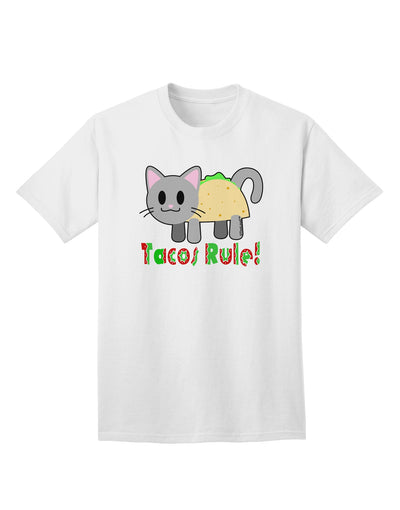 Trendy and Stylish Taco Cat Design Adult T-Shirt by TooLoud-Mens T-shirts-TooLoud-White-Small-Davson Sales