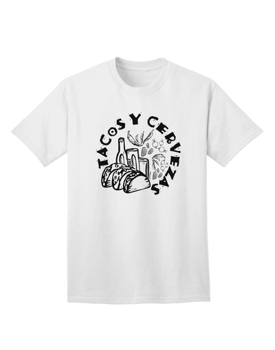 Trendy and Stylish Tacos Y Cervezas Adult T-Shirt for Fashion-forward Individuals-Mens T-shirts-TooLoud-White-Small-Davson Sales