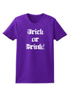 Trick or Drink - Halloween Funny Womens Dark T-Shirt-Womens T-Shirt-TooLoud-Purple-X-Small-Davson Sales