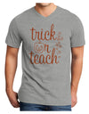 Trick or Teach Adult V-Neck T-shirt-Mens T-Shirt-TooLoud-HeatherGray-Small-Davson Sales