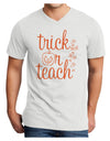 Trick or Teach Adult V-Neck T-shirt-Mens T-Shirt-TooLoud-White-Small-Davson Sales