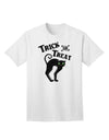 Trick or Treat - Adorable Black Cat Halloween Adult T-Shirt for Festive Fun-Mens T-shirts-TooLoud-White-Small-Davson Sales