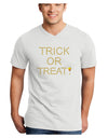 Trick or Treat Candy Corn Halloween Adult V-Neck T-shirt-Mens V-Neck T-Shirt-TooLoud-White-Small-Davson Sales