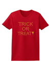 Trick or Treat Candy Corn Halloween Womens Dark T-Shirt-TooLoud-Red-X-Small-Davson Sales