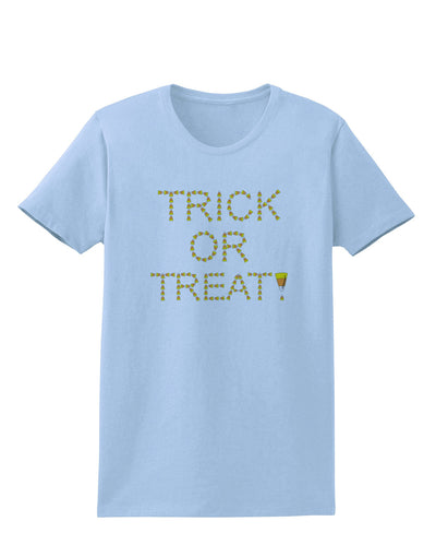 Trick or Treat Candy Corn Halloween Womens T-Shirt-Womens T-Shirt-TooLoud-Light-Blue-X-Small-Davson Sales