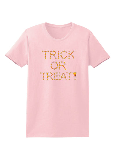 Trick or Treat Candy Corn Halloween Womens T-Shirt-Womens T-Shirt-TooLoud-PalePink-X-Small-Davson Sales