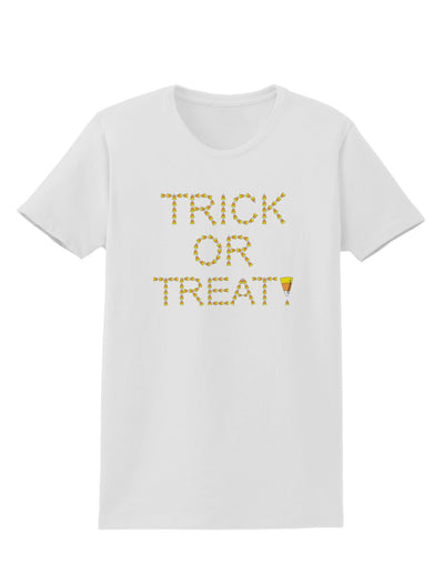 Trick or Treat Candy Corn Halloween Womens T-Shirt-Womens T-Shirt-TooLoud-White-X-Small-Davson Sales