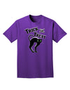 Trick or Treat Cute Black Cat Halloween Adult Dark T-Shirt-Mens T-Shirt-TooLoud-Purple-Small-Davson Sales
