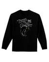 Trick or Treat Cute Black Cat Halloween Adult Long Sleeve Dark T-Shirt-TooLoud-Black-Small-Davson Sales