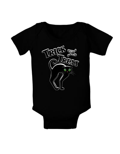 Trick or Treat Cute Black Cat Halloween Baby Romper Bodysuit Dark-Baby Romper-TooLoud-Black-06-Months-Davson Sales