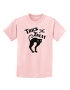 Trick or Treat Cute Black Cat Halloween Childrens T-Shirt-Childrens T-Shirt-TooLoud-PalePink-X-Small-Davson Sales