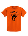 Trick or Treat Cute Black Cat Halloween Childrens T-Shirt-Childrens T-Shirt-TooLoud-Orange-X-Small-Davson Sales