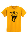 Trick or Treat Cute Black Cat Halloween Childrens T-Shirt-Childrens T-Shirt-TooLoud-Gold-X-Small-Davson Sales