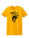 Trick or Treat Cute Black Cat Halloween Womens T-Shirt-Womens T-Shirt-TooLoud-Gold-X-Small-Davson Sales