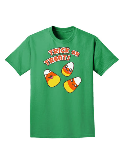 Trick or Treat Cute Candy Corn Halloween Adult Dark T-Shirt-Mens T-Shirt-TooLoud-Kelly-Green-Small-Davson Sales